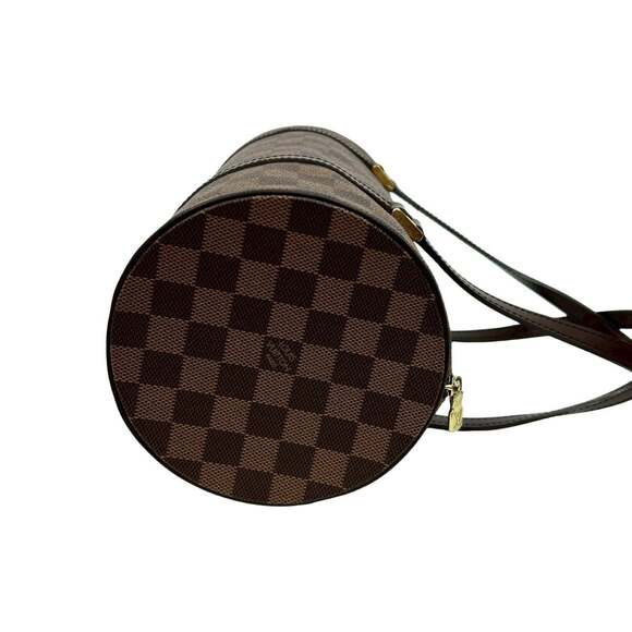 LOUIS VUITTON Brown Damier Leather Papillon 30 Pouch - Picture 6 of 9